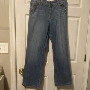 Venezia Lane Bryant  Women's Cotton Blue Denim Long Tall Jeans - Siz 16 Tall